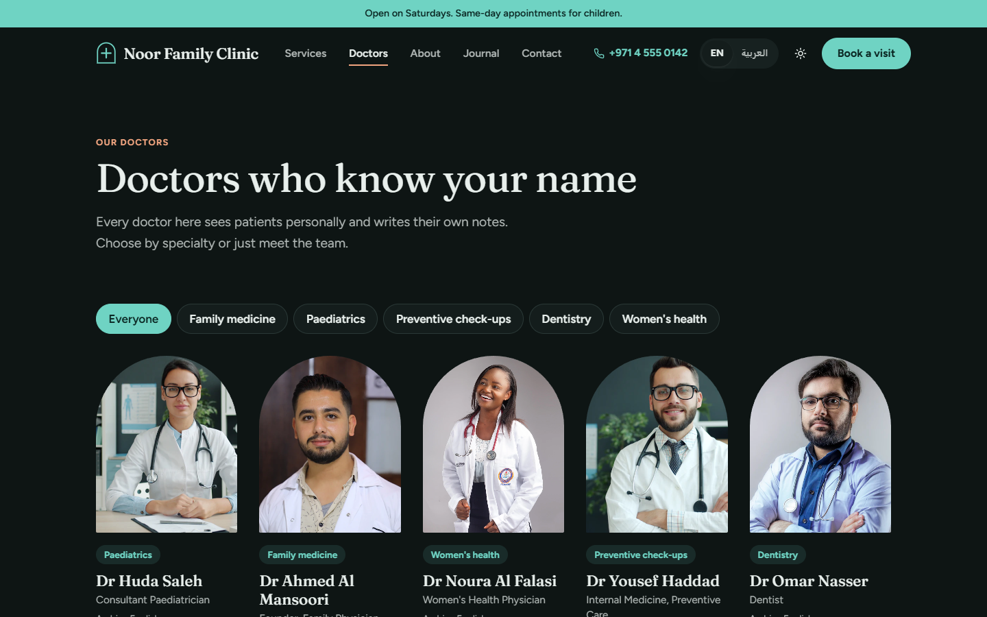 Doctors · Desktop · EN